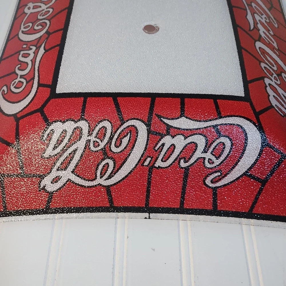 Vintage Tiffany Style Coca Cola Ceiling Light Shade Glass Lamp Cover Fixture